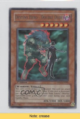 2007 Yu-Gi-Oh! Aster Phoenix 1st Edition Destiny HERO - Double Dude READ 0b5-image