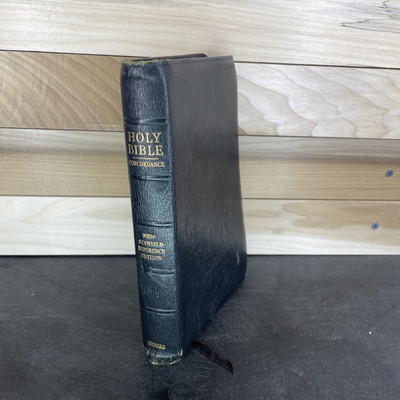 Holy Bible KJV Concordance New Scofield Reference Edition 1969 Oxford Black-image