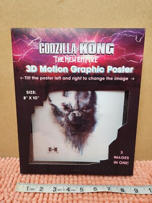 Godzilla x Kong The New Empire 3D Motion Graphic Poster 8×10 (3 Images) Wall Art-image