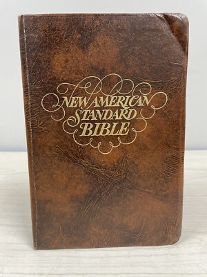 New American Standard Bible Faux Leather Collins World 1973 NAS Vintage-image