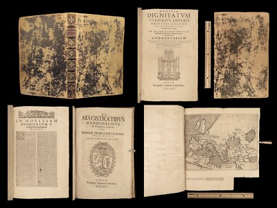 1623 FAMED Notitia Dignitatum ROME Map Wars Egypt Constantinople Panciroli RARE-image