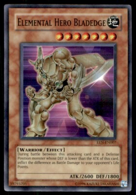 Yu-Gi-Oh! Elemental Hero Bladedge #EEN-EN007 Light Play-image