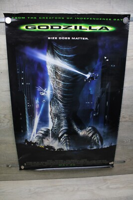GODZILLA Size Does Matter 1998 Tri-Star Original Movie Wall Poster Double-Sided-image
