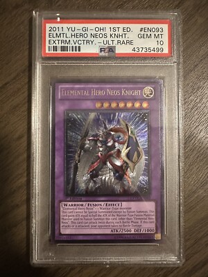 Yugioh Elemental Hero Neos Knight 1st Edition Ultimate Rare PSA 10 Gem Mint-image