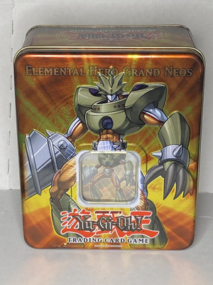 Collectible Yu-Gi-Oh! 2007 Elemental Hero Grand Neos Tin with Card -Tin Is Empty-image