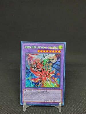 Elemental HERO Flame Wingman – Infernal Rage BLMR-EN012 Secret Rare 1st Yugioh-image