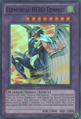 Elemental HERO Tempest - LCGX-EN048 - Super Rare - Unlimited Edition NM YuGiOh! -image