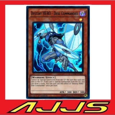 YuGiOh -Destiny HERO - Disk Commander - LEHD-ENA08 - Ultra Rare 1st Edition NM/M-image