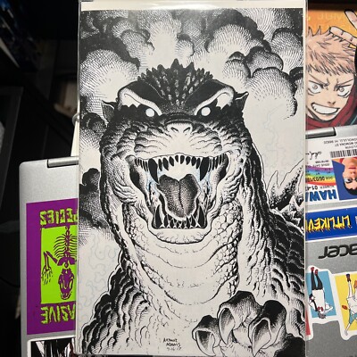 Godzilla Monsterpiece Theatre #1 Art Adams Lt 500 NYCC EXCLUSIVE SKETCH In Hand-image