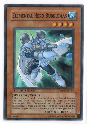 Yugioh Elemental Hero Bubbleman MF03-EN007 Mattel Action Figure Series 3 LP-image
