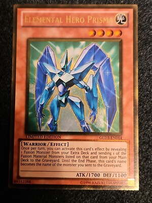 Yugioh! LP Elemental Hero Prisma - GLD3-EN014 - Gold Rare - Limited Edition Ligh-image