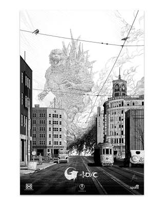Godzilla From Zero to Minus by Neil Davies Ltd Edition x/150 Poster Print MINT-image