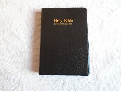 Holy Bible KJV Red Letter Dictionary Concordance Maps Nelson 1984 Black-image