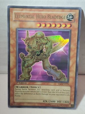 Yugioh - Elemental Hero Bladedge - 1st Ultra Rare NM - YSD En019 Holo-image
