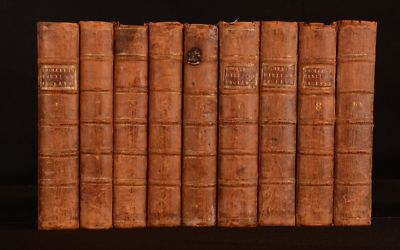 1758-59 9vol History of England T. Smollett Illustrated Folding Maps 2nd 3rd Ed-image
