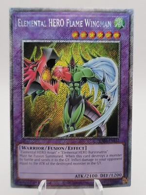 Elemental HERO Flame Wingman (Platinum Secret Rare) RA03-EN152 Quarter...-image