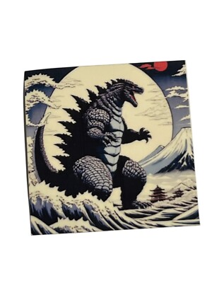 Godzilla Glow In The Dark Vinyl 3 Inch Sticker-image