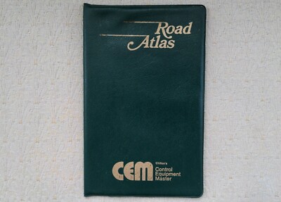 Road Atlas Leather-Bound Rand McNally Vintage Good Condition Booklet Retro-image