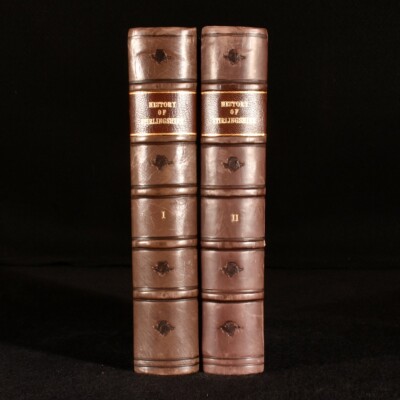 1880 2vols The History of Stirlingshire William Nimmo Map Leather Binding-image