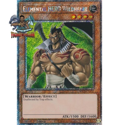 Yugioh! 1x Elemental HERO Wildheart RA03-EN157 Platinum Secret Rare 1st Ed NM-image
