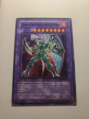 yugioh Elemental Hero Phoenix Enforcer DP05-EN013 1st Ed Super Rare -image