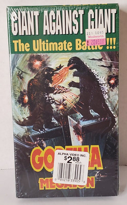 Godzilla VS Megalon  Battle VHS Twin Towers Cover New Sealed Vintage 1994 NOS-image