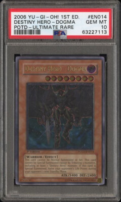 Destiny Hero Dogma POTD-EN014 1st Edition Ultimate Rare PSA 10 Yugioh Card-image