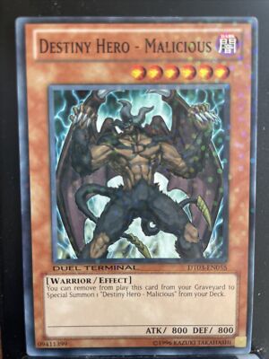 Yugioh Common Destiny Hero - Malicious DT03-EN055 Duel Terminal Vol 3 Mint-image