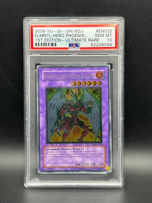 Yugioh PSA 10 GEM MT Elemental Hero Phoenix Enforcer EOJ-EN032 Ultimate 1st 8068-image