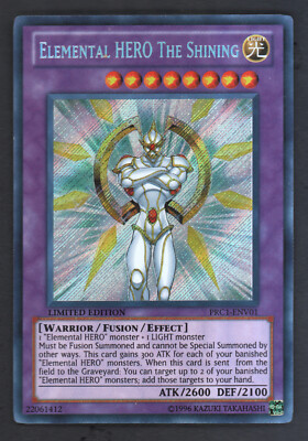 YugiOh Elemental Hero The Shining - PRC1-ENV01 - Secret Rare Limited NrMt/MT-image
