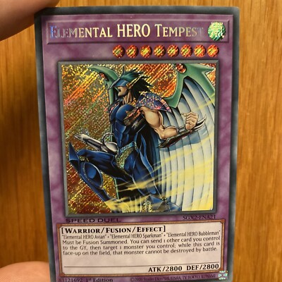 Yu-Gi-Oh! Elemental Hero Tempest EEN-EN034 1st Edition Ultimate Rare - Elemental-image