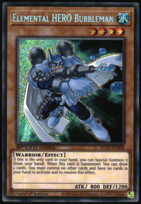 Yu-Gi-Oh! - Elemental Hero Bubbleman 2022 SGX2-ENA08 Secret Rare 1st Edition-image