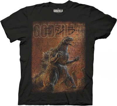 Godzilla Faded Poster Cover Art Adult T-Shirt-image