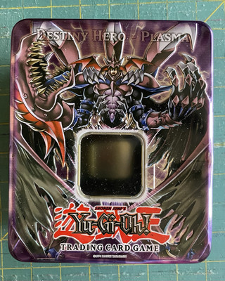 YUGIOH 2007 DESTINY HERO PLASMA COLLECTABLE TIN! USED (EMPTY)-image