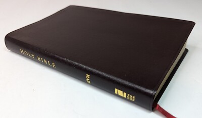 NIV THINLINE BIBLE 2005 Burgundy Bonded Leather Red-Letter Concordance Like New!-image
