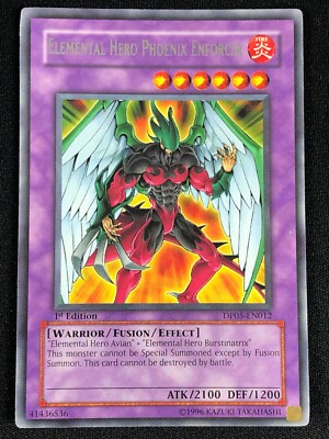YUGIOH ELEMENTAL HERO PHOENIX ENFORCER DP05-EN012 1ST RARE (NM)-image