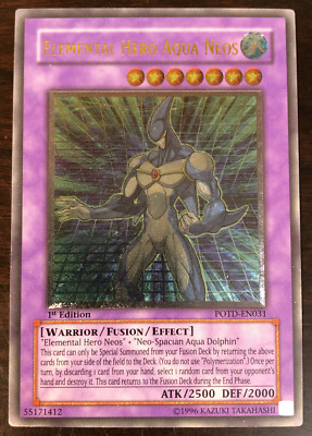 Elemental Hero Aqua Neos POTD-EN031 YuGiOh! ULTIMATE RARE 1st Edition NM x1 NEW-image