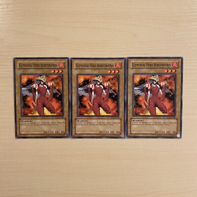 Elemental Hero Burstinatrix x3, TLM-EN002, Yugioh Cards-image