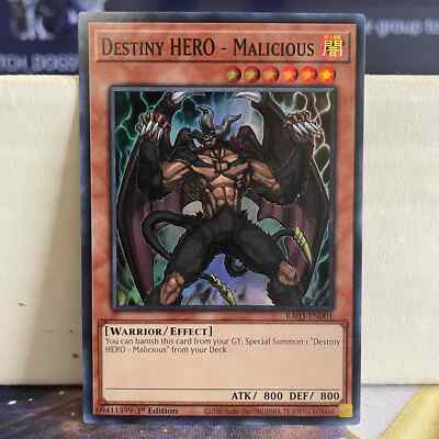 1ST EDITION DESTINY HERO-MALICIOUS 2020 RA03-EN001 YUGIOH CARD (NM)-image