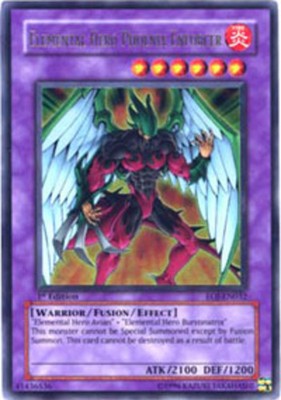 Damaged Elemental Hero Phoenix Enforcer - EOJ-EN032 - Ultra Rare - 1st Edition --image