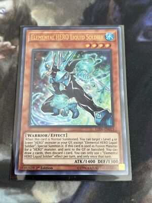 Yu-Gi-Oh! Elemental Hero Liquid Soldier LED6-EN013 1st Ed. Near Mint-image