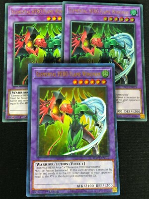 YUGIOH ELEMENTAL HERO FLAME WINGMAN HAC1-EN019 1ST ULTRA X3 (NM)-image