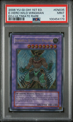 2006 YUGIOH 1ST EOJ-EN035 ELEMENTAL HERO WILD WINGMAN ULT PSA 9 MINT #100454179-image