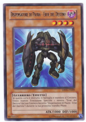 YUGIOH • Destiny Hero Fear Dispenser • RARE ITALIAN DP01-IT009-image