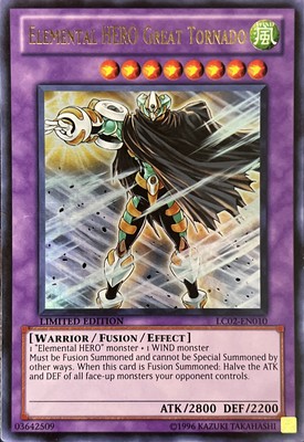 Elemental HERO Great Tornado LC02-EN010 Limited Edition Ultra Rare VLP-image