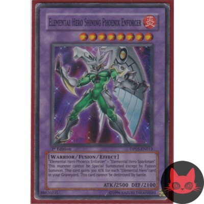 Yugioh Elemental HERO Shining Phoenix Enforcer DP05-EN013 Super Rare 1st Ed MP-image
