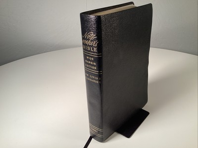 Notemaker's Bible Wide Margin Edition New Living Translation 2003 Black Leather-image