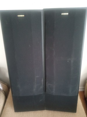 VINTAGE FISHER STV-9725 FLOOR SPEAKERS (1 PAIR) 100 WATTS 8 OHM SOUND GREAT!-image