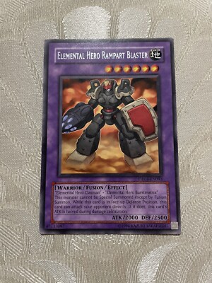 YuGiOh Elemental Hero Rampart Blaster DR04-EN093 Dark Revelation Rare LP-image