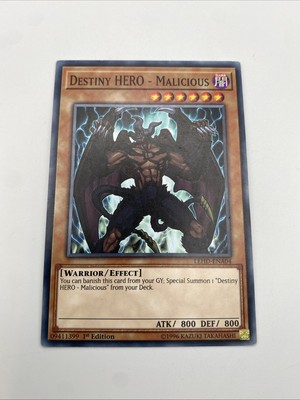 LEHD-ENA04 Destiny Hero - Malicious Common 1st Edition Yugioh Card-image